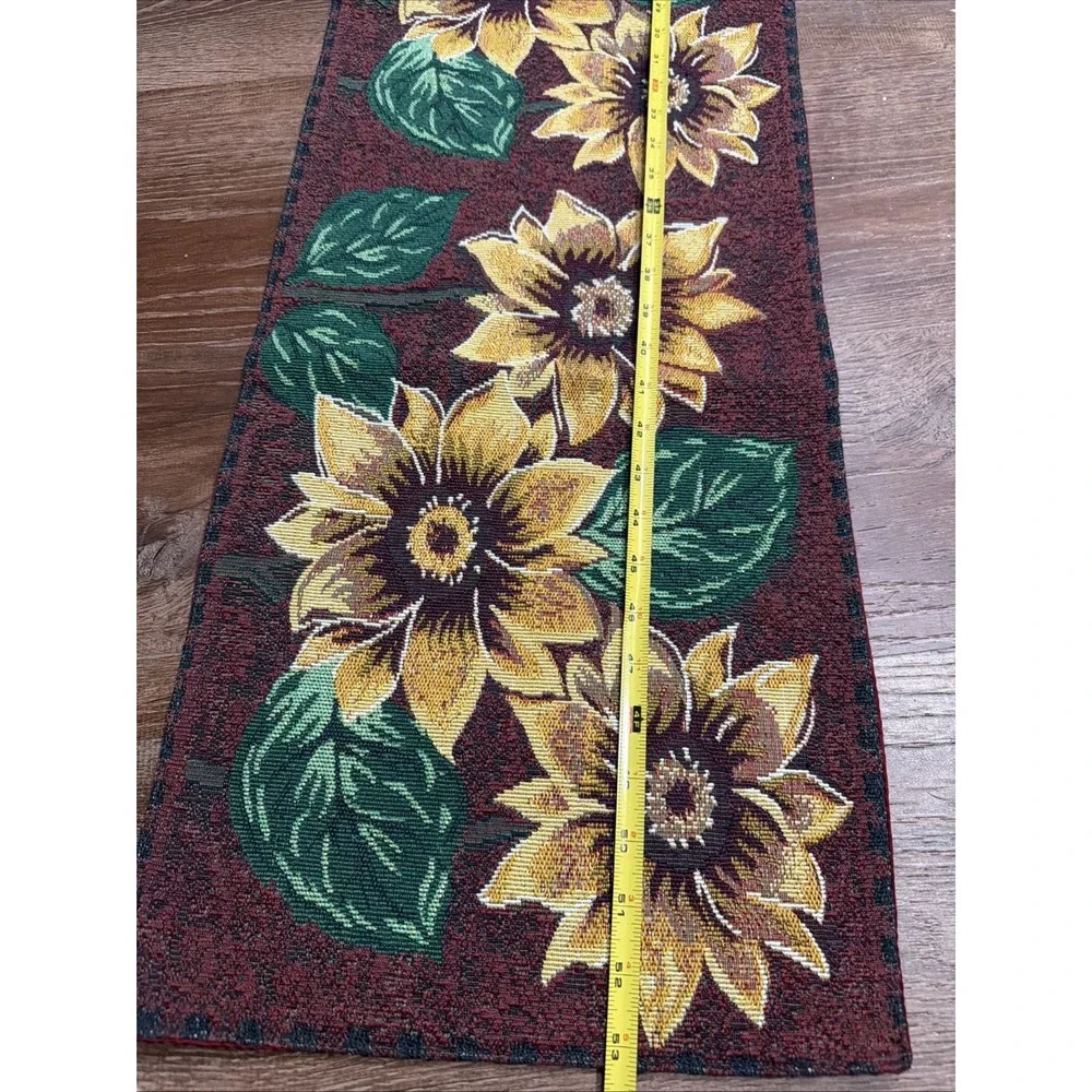 Vintage Tapestry Table Runner Sunflowers  53